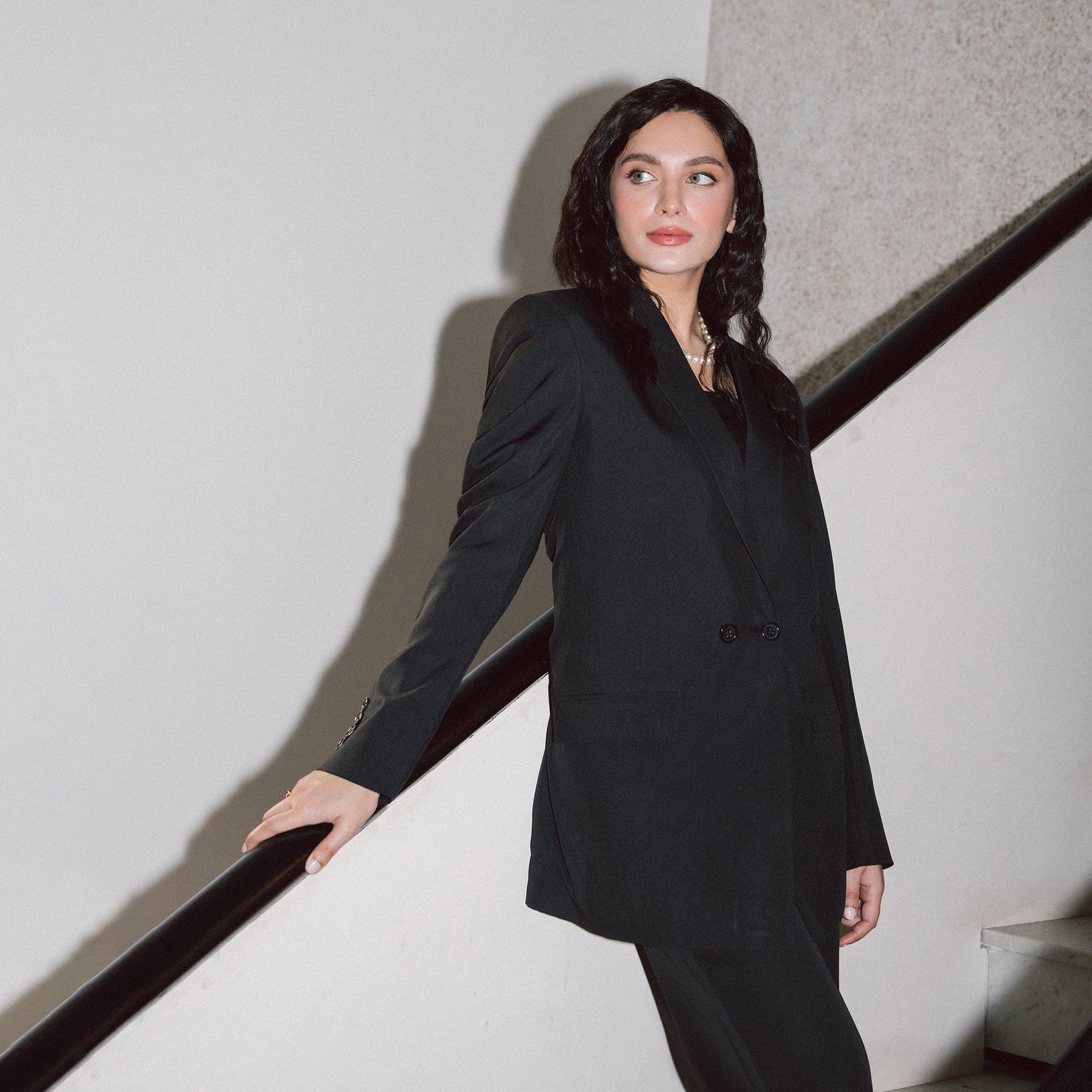 Nina Oversized Blazer - Black