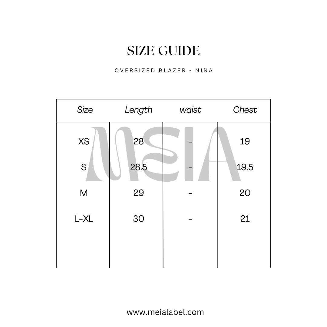 Nina Oversized Blazer - Black